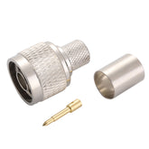 100 pcs N type male CRIMP for Lmr400 cable, In Stock (Ship From Houston,TX) - Precisionrf Electronics