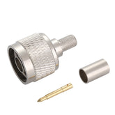 100 PCS N type male CRIMP for Lmr240 cable In Stock (Ship From Houston,TX) - Precisionrf Electronics