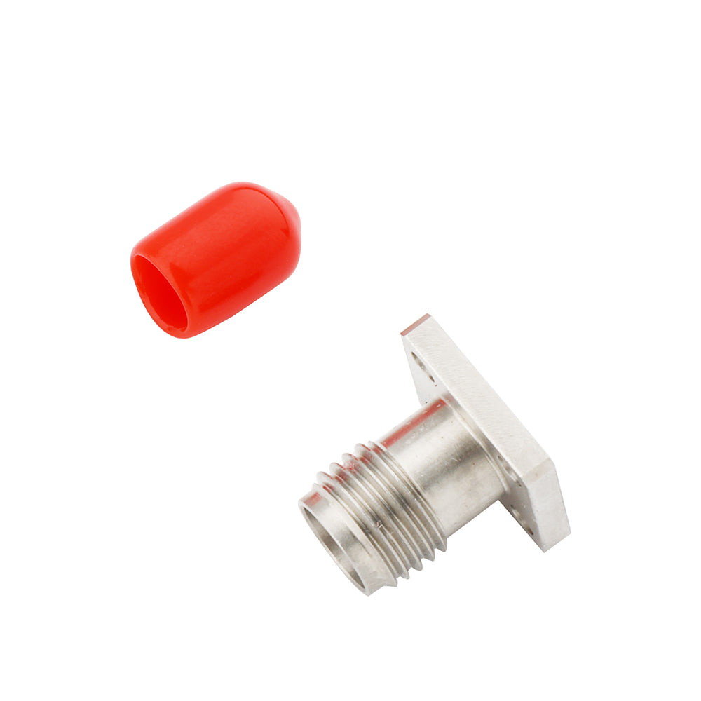 2.92mm Female 4 Hole 0.375" Square Flange Connector Accept .009'' Pin Dia PR360S09F02 - Precisionrf Electronics