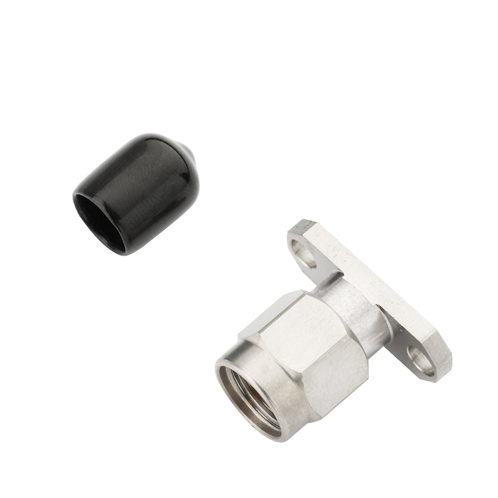 SMA Female 2 Hole 0.500'' Square DIA Flange Connector Accepts .500'' Pin Dia PR551S09F01 - Precisionrf Electronics