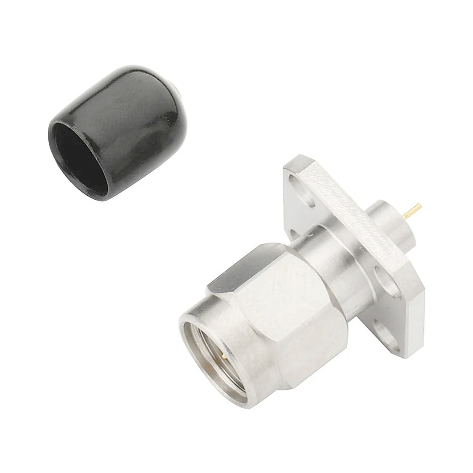 PRSAMM-02 SMA Male Bulkhead Flange Connector 10 PCS